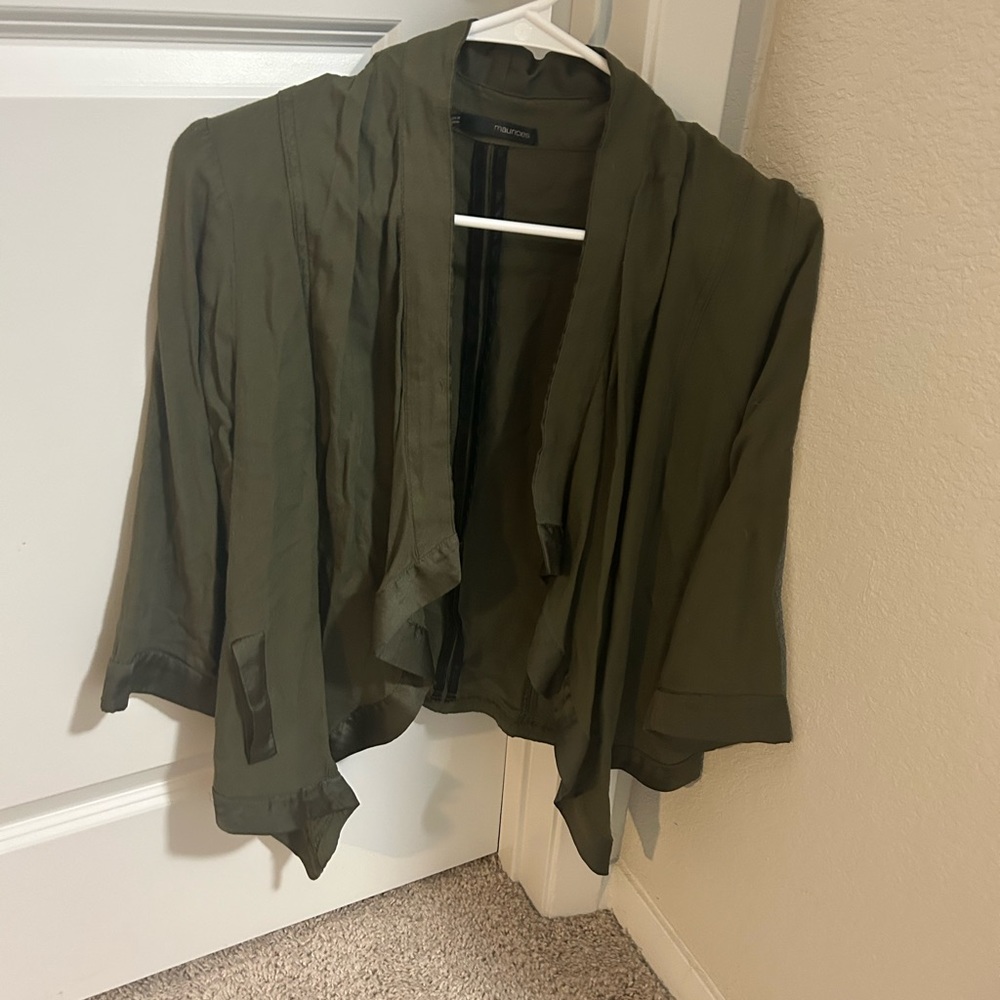 Maurices olive green cardigan Size Large